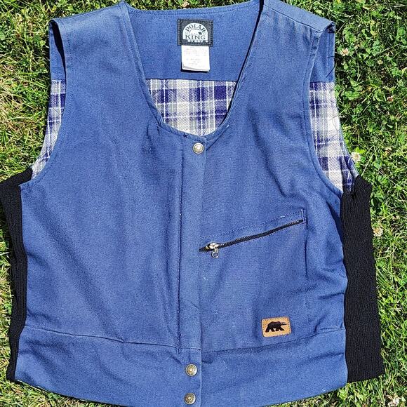 Vintage Polar King by Key Blanket Lined Canvas Vest XL (fits like medium) - Picture 1 of 6